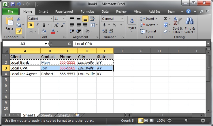 Copy Formatting 2